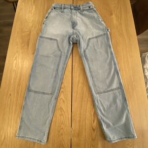 Hollister double Knee Loose Jeans Men's 30" Light wash Straight leg Y2K